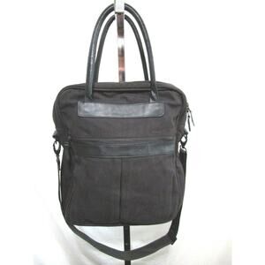 H&M Black Canvas Medium Size Crossbody Laptop Bag